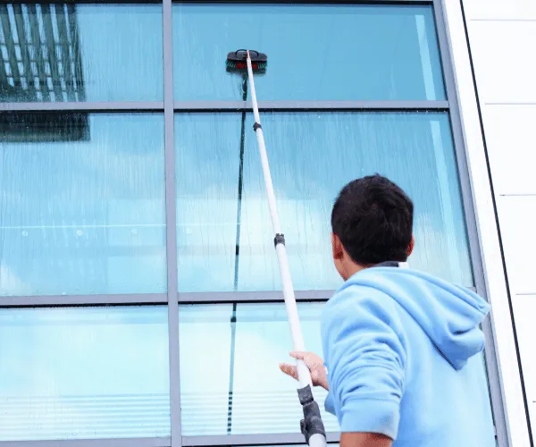 Spot-free window cleaning at an Otis Orchards, WA home